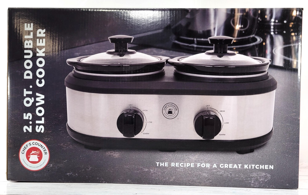 CHEF'S COUNTER 2.5 QT Double Slow Cooker