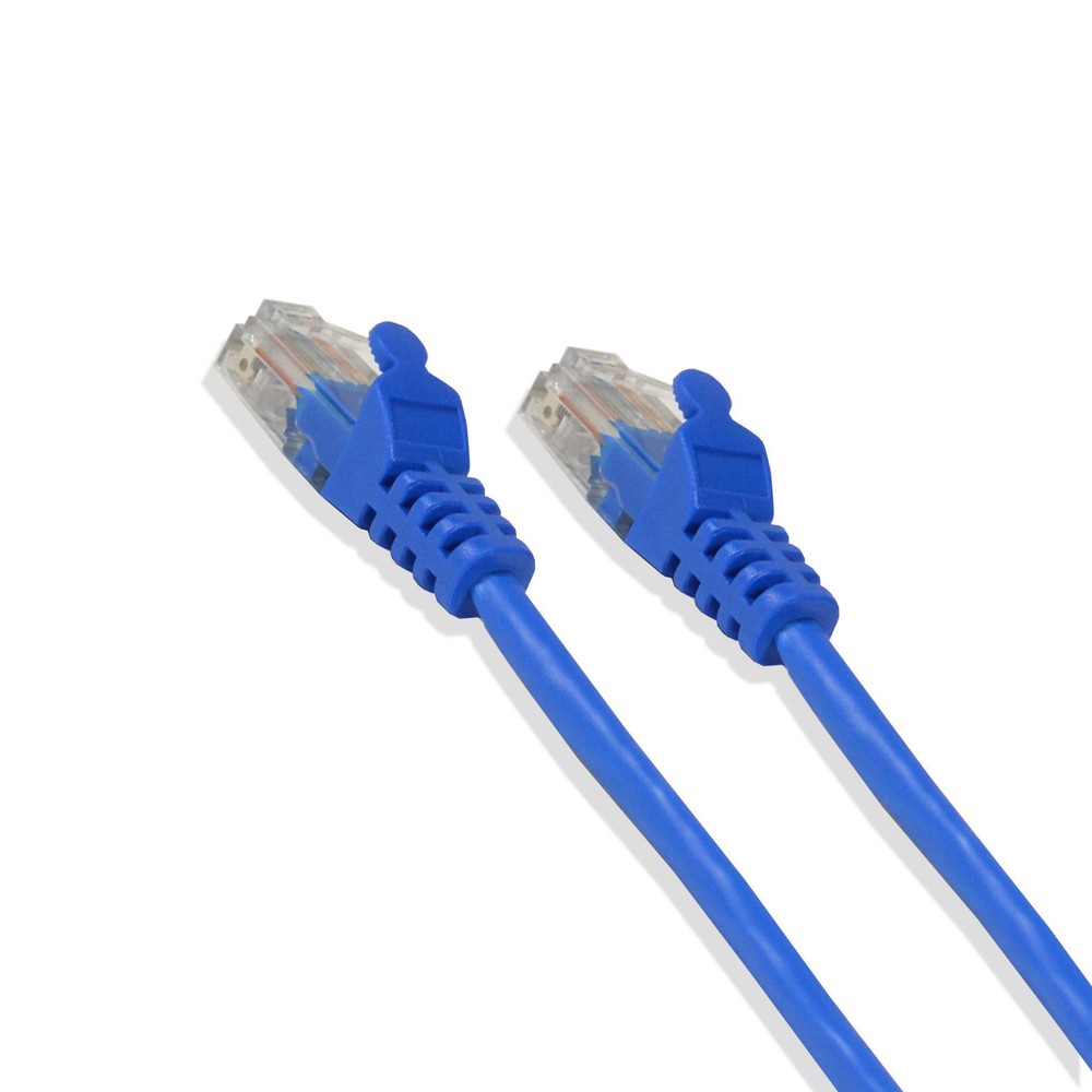 15ft Cat6 Cable Ethernet Lan Network RJ45 Patch Cord Internet Blue (50 Pack)