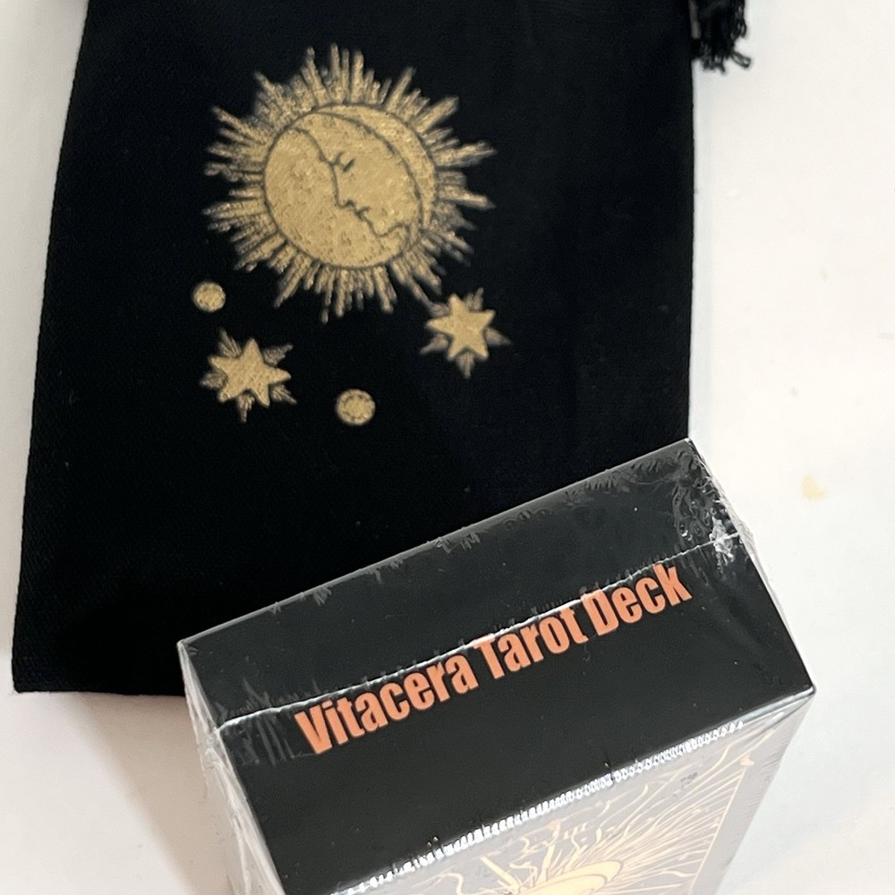 Vitacera Original Tarot Deck 78 Cards Guidebook Drawstring Bag New