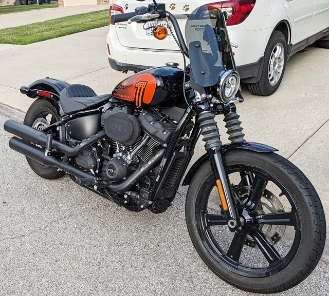 Calsci 12" Tinted Windshield for Harley Softail Standard FXST