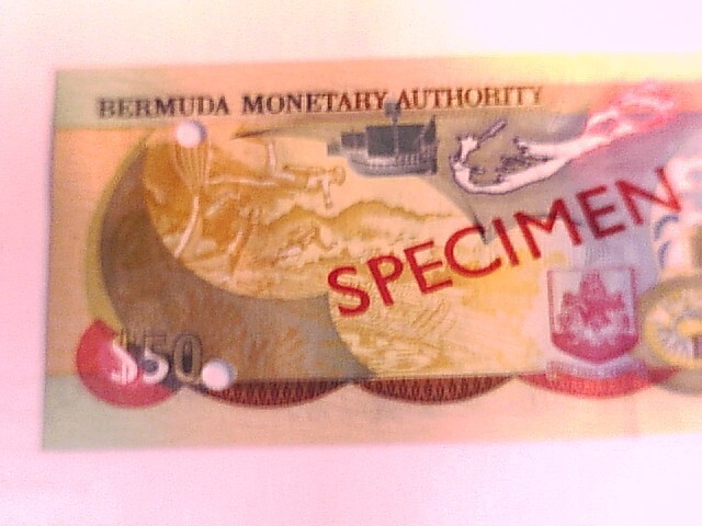 Bermuda 2000 Fifty Dollar SPECIMEN note Choice Crisp Uncirculated.