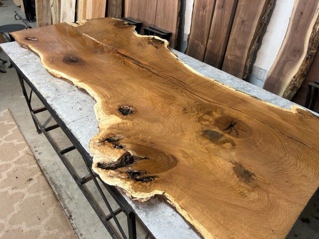 HUGE OAK CONFERENCE/DINING TABLE SLAB/SOLID WHITE OAK WOOD SLAB/DINING TABLE