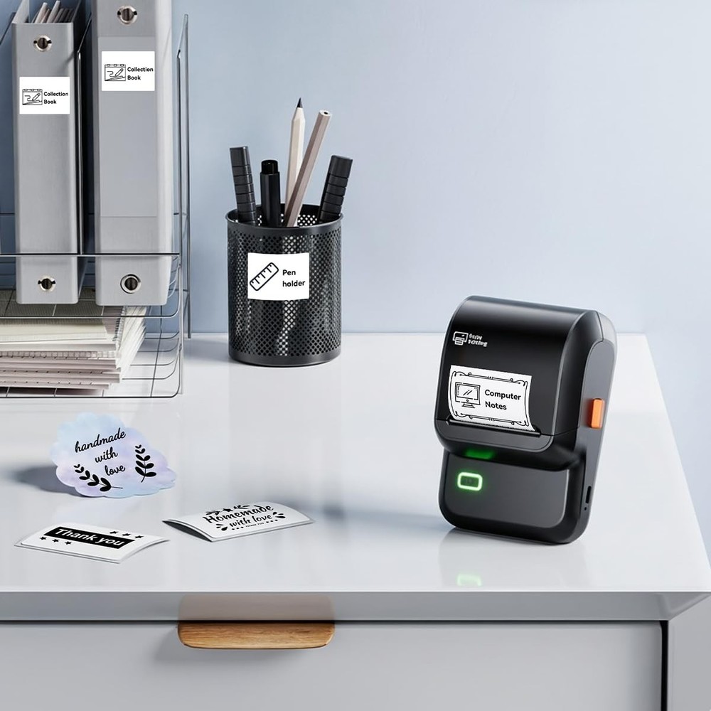 Phomemo M100 Label Maker Machine with Tape Portable Bluetooth Thermal Printer