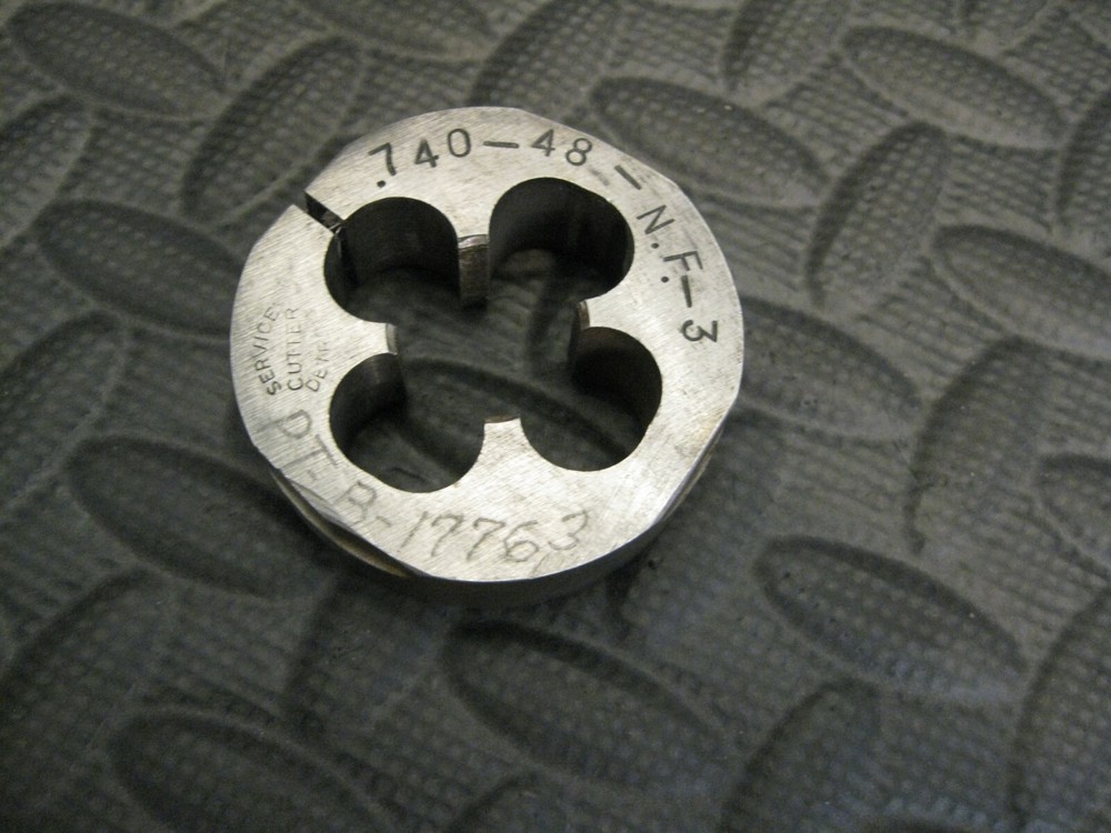 .740-48 NS Round Split Adjustable Thread Die 2" Service Cutter