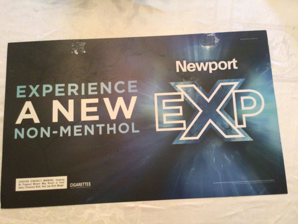 Newport EXP Cigarette Sign