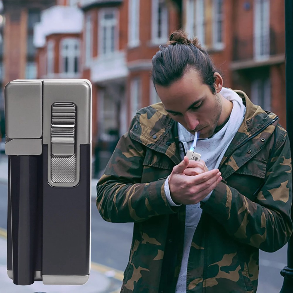 Portable Metal Lighter & Pipe Foldable Smoking pipe Multi-Functional Design