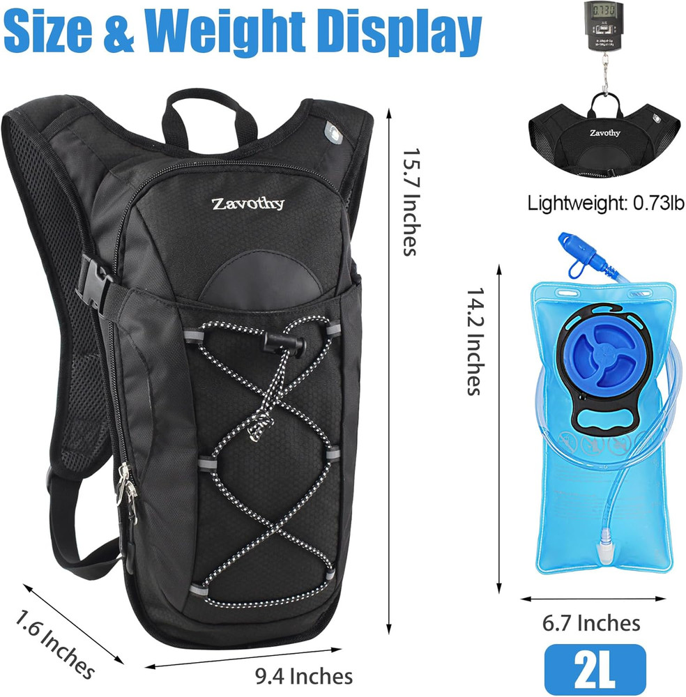 Hydration Backpack with 2L Hydration Bladder Water Backpack for Hiking Hydration