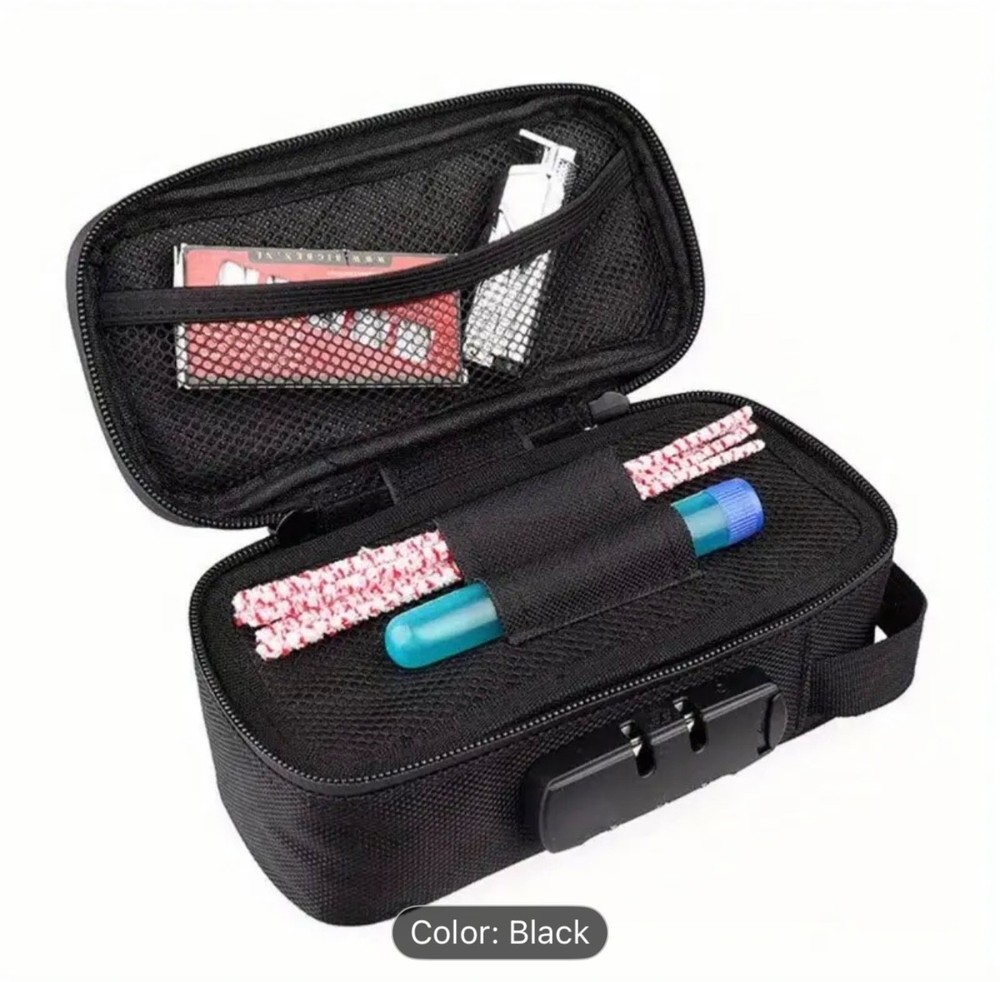 Smell Proof Stash Bag with Carbon Lining & Lock