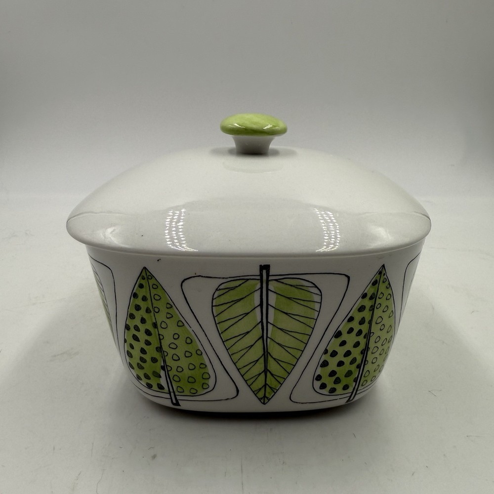 Rorstrand Ovenware Garden Series 1960s MCM Lidded Pot & Rectangular Baking Dish