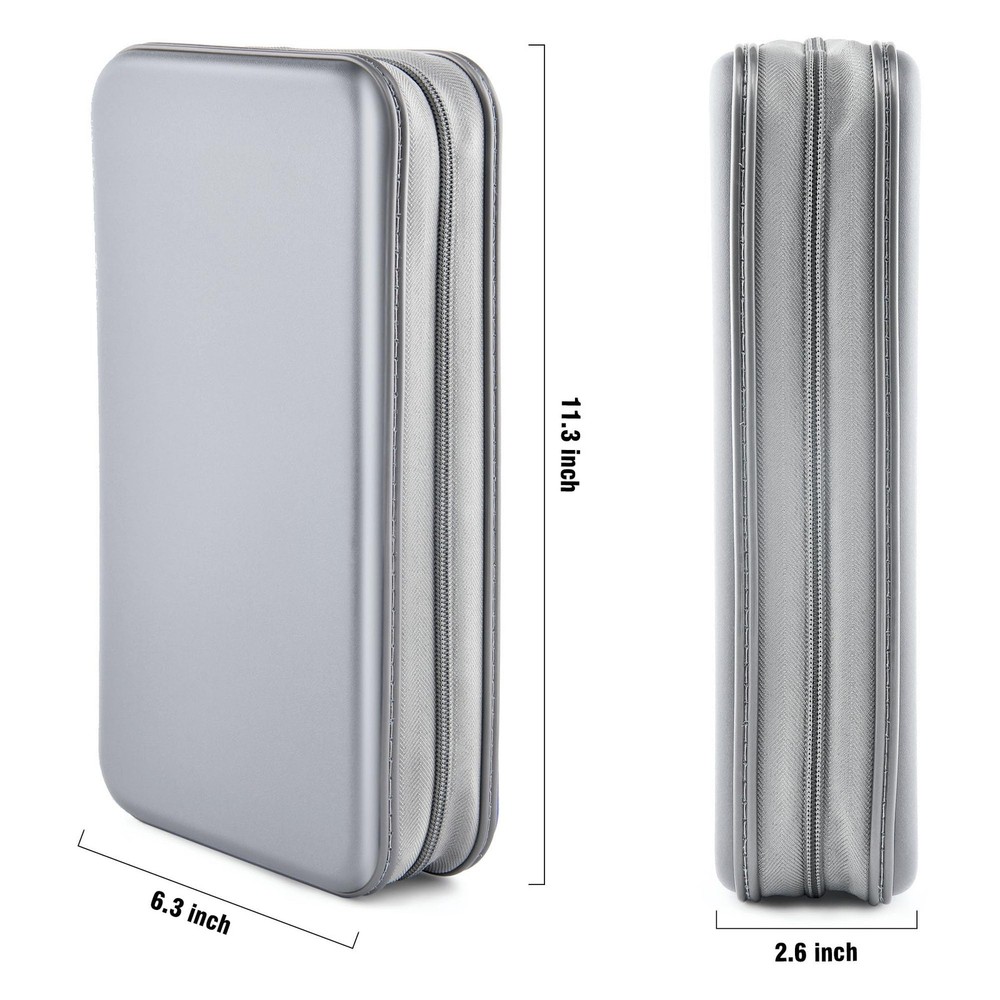 DVD Case, Bivisen CD Case Holder Wallet Binder 96 96 Capacity, Silver