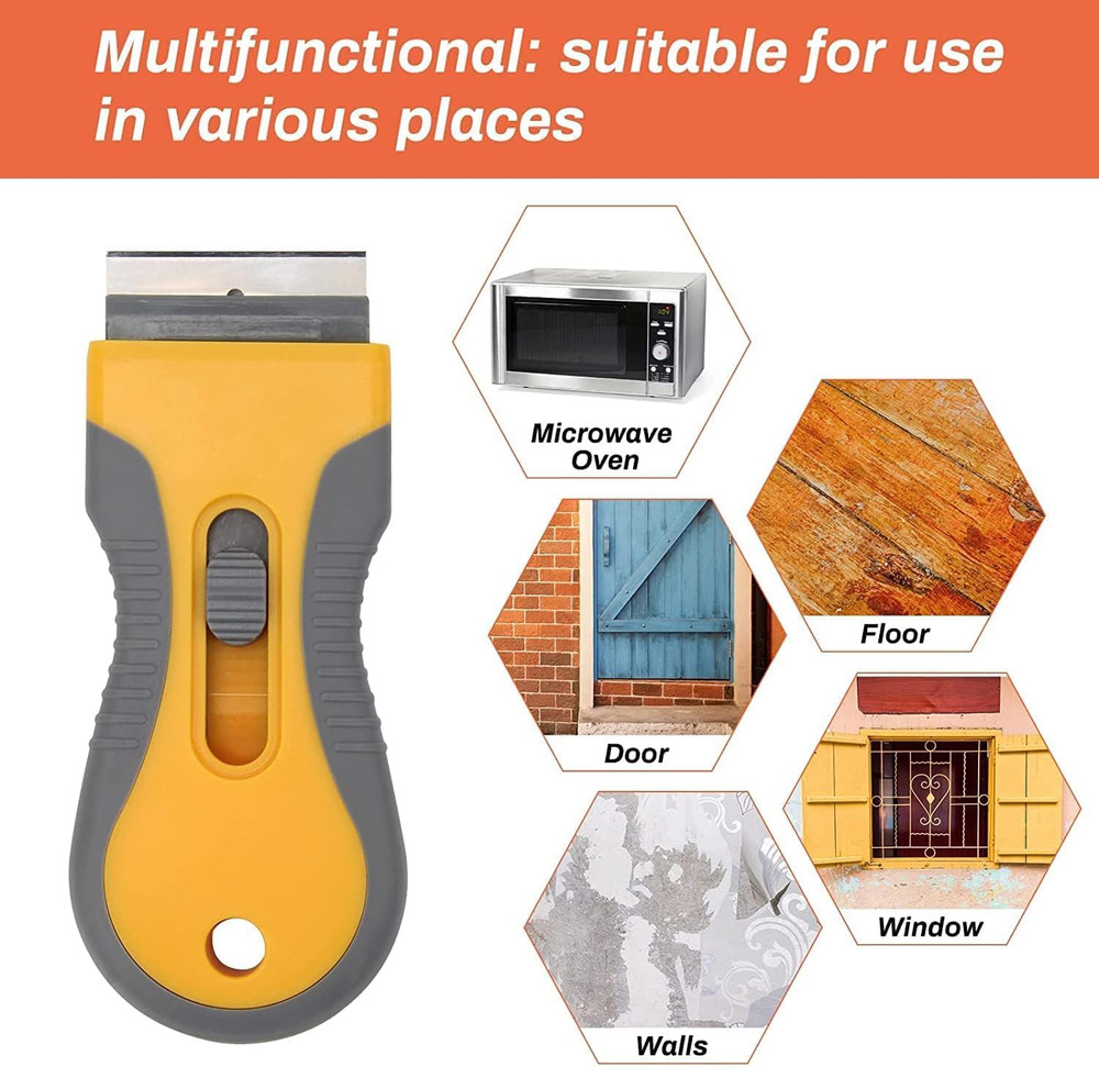 Razor Blade Scrape with 20Pcs Extra Blades, Scraper Tool, Razor Blade Retractabl