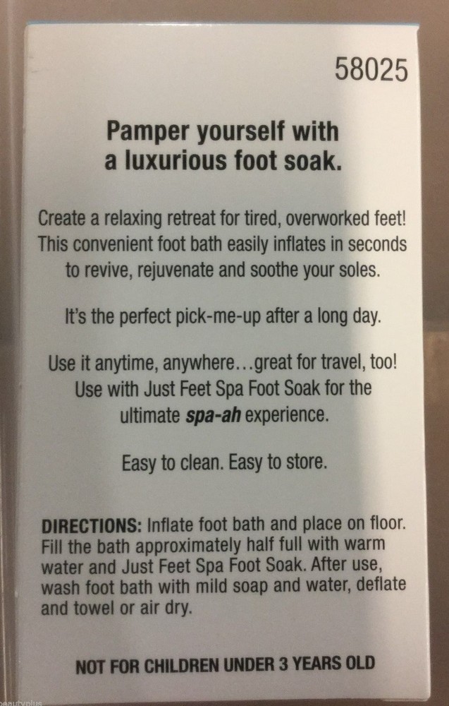 Sally Hansen Just Feet Inflatable Foot Bath NEW.