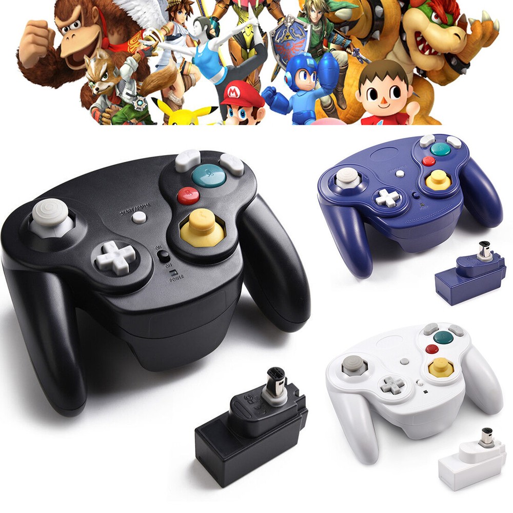 2.4Ghz Wireless Game Controller w/ Adapter Wavebird For Gamecube GC NGC Console