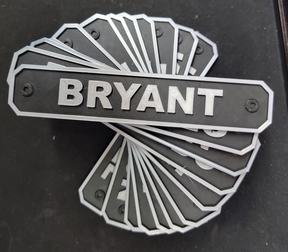 Husky Toolbox Logo Customized Nameplate badge replacement