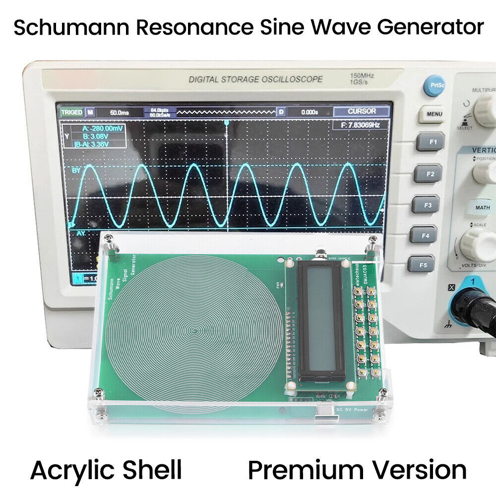 2PC For Schumann Wave Generator Pulse Sine Frequency+Audio Output Connector+Case