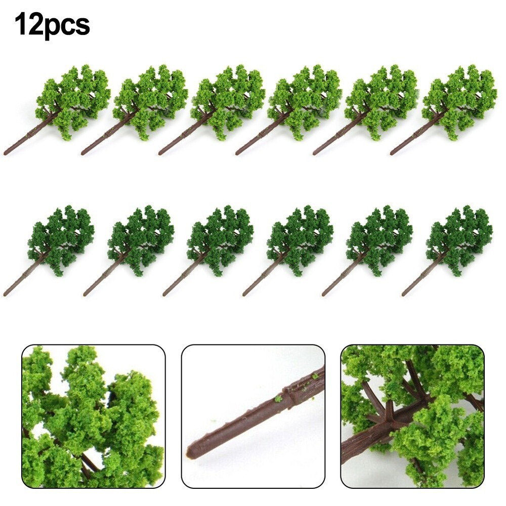 For N / OO Gauge Layouts Basic Scenery & Trees Model Trees 50mm? Trees 12pcs