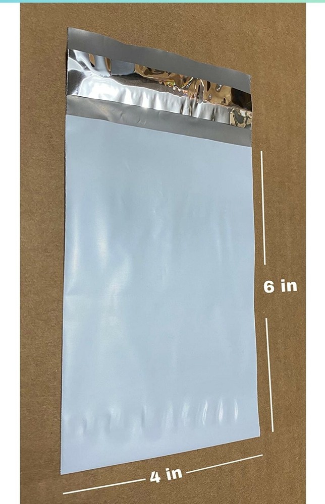 100 4x6 Poly Mailers Self Seal Envelopes 4" x 6"