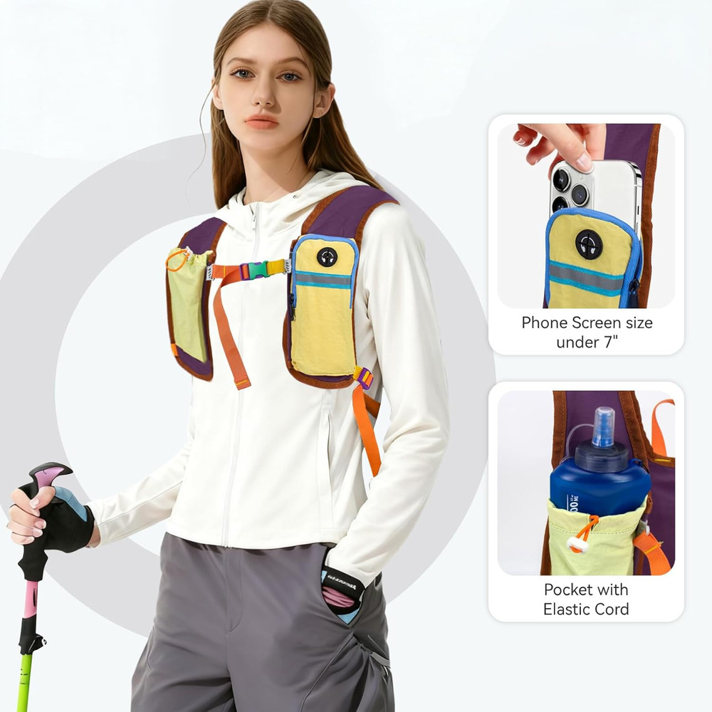 15L Small Hiking Backpack Travel Daypack Colorful Lightweight Packable Foldable