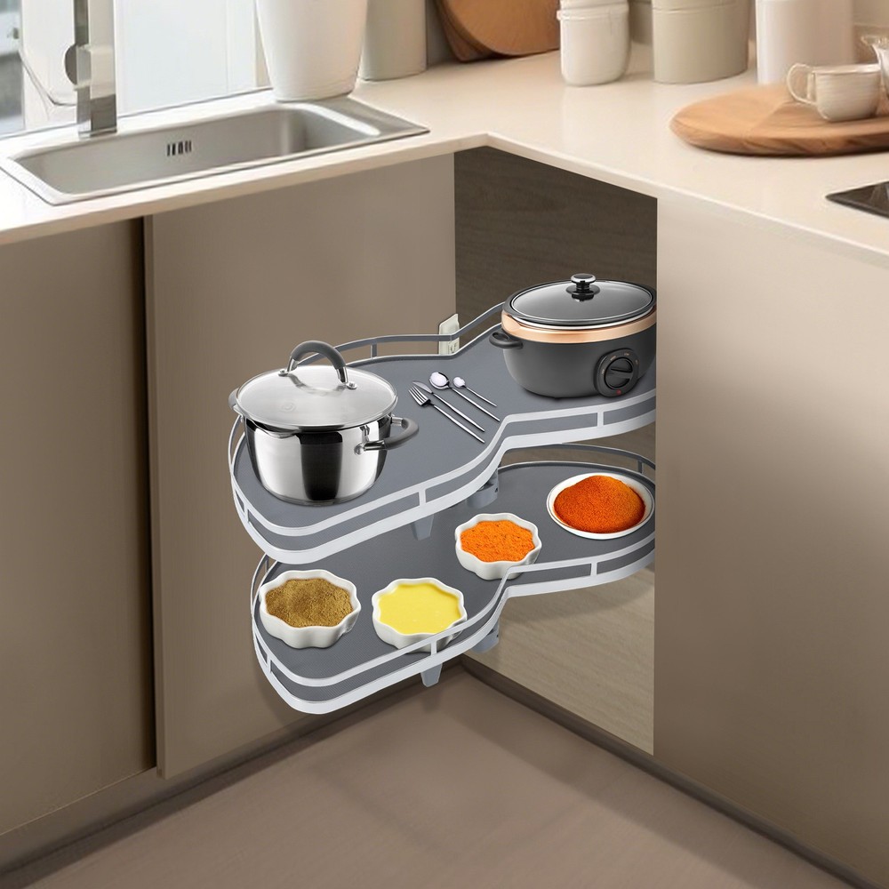 Kitchen Blind Corner Cabinet Pull Out Shelves 2-Tier Left Pull-out Organizer