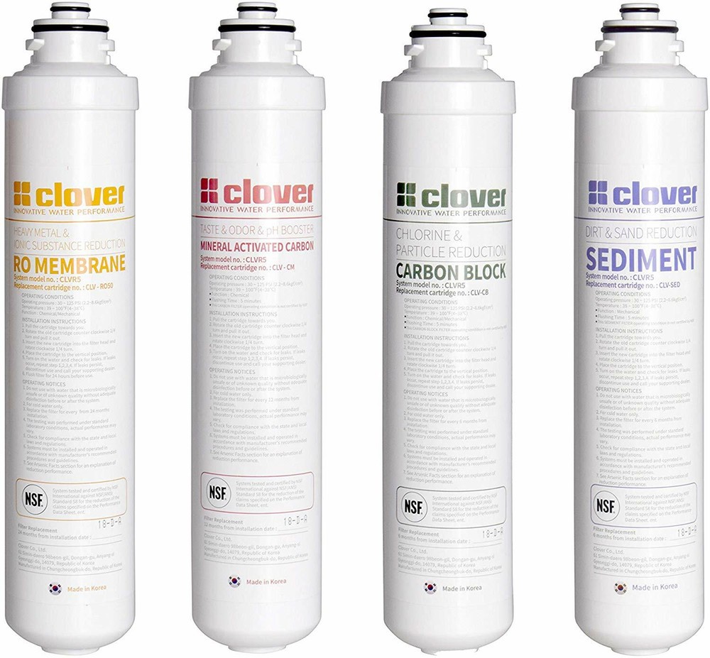 Aquverse Clover RO SYSTEM Filters SED,CM,RO50,CB