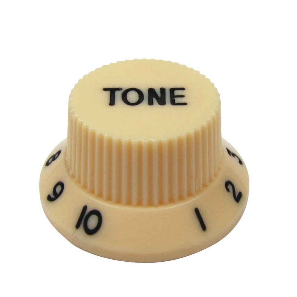 2T 2V ST Guitar Knobs Volume & Tone Control Knobs Cream with black number