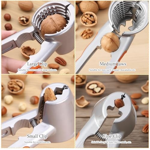 Nut Cracker and Crusher Tool Set, 1 Nutcracker with 2 Nut Picks, Durable and