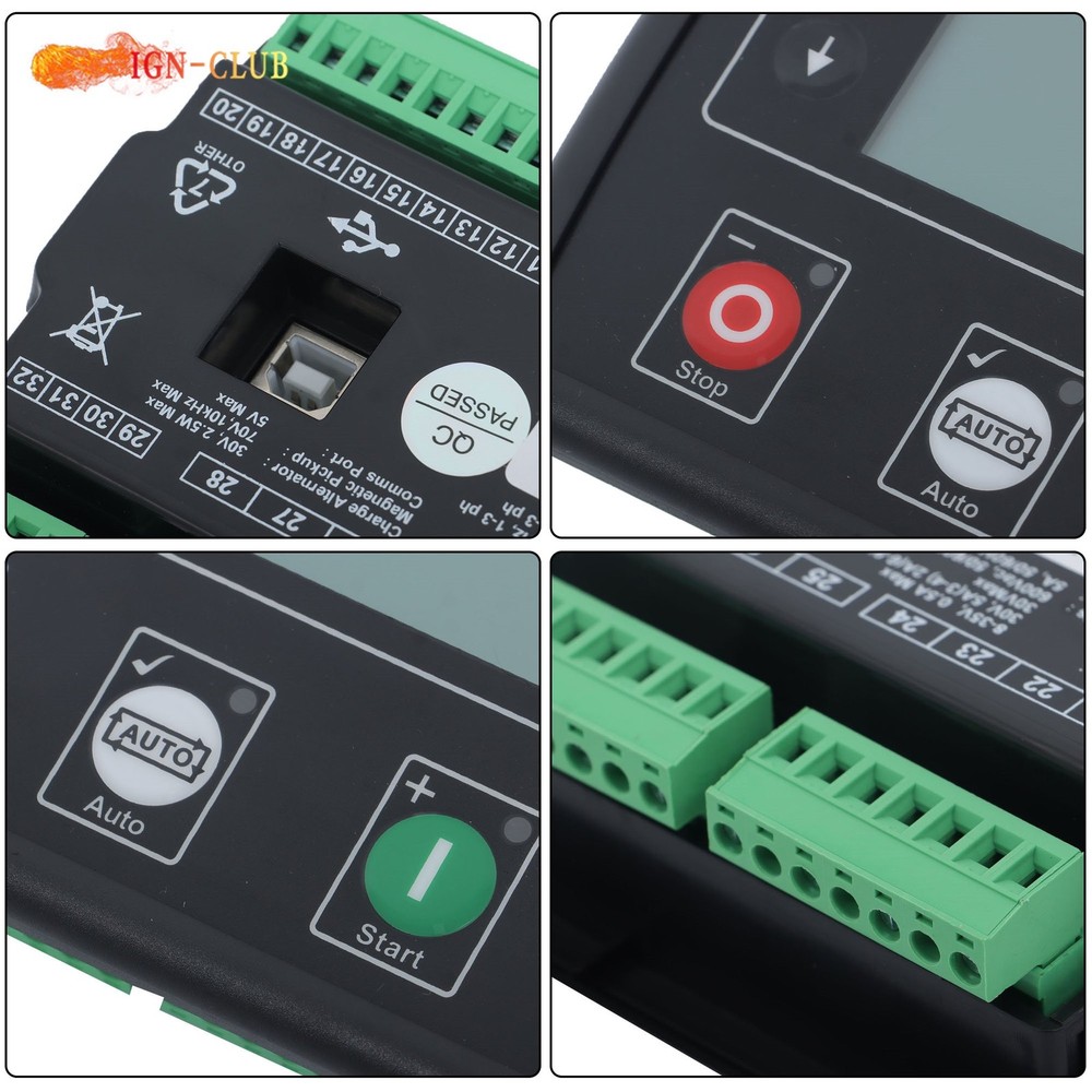 DSE4520 LCD Screen Controller Generator 3‑Phase Mains Detection Control Board