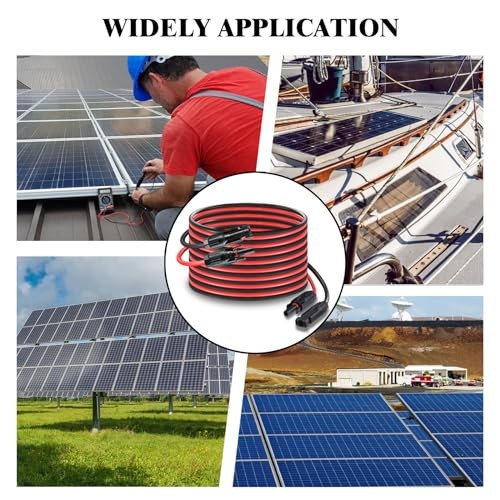 Solar Panel Extension Cable, Solar Connector 20FT 14AWG Waterproof Solar Panel