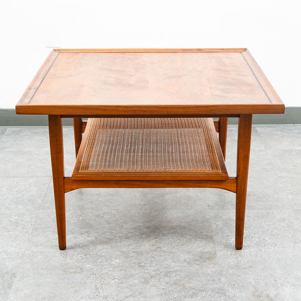 Mid Century Modern End Table Side Square Drexel Kipp Stewart Walnut Corner Mcm