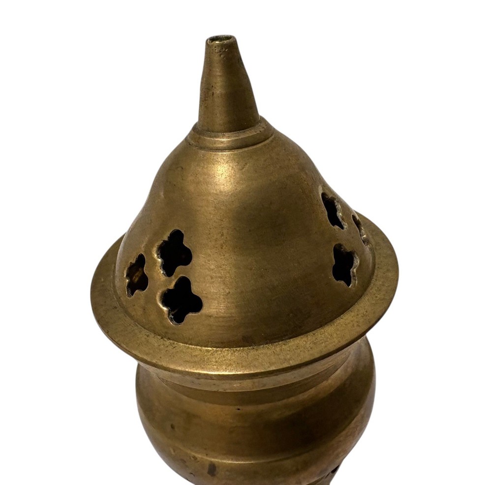 Brass Incense Burner With Lid 5"