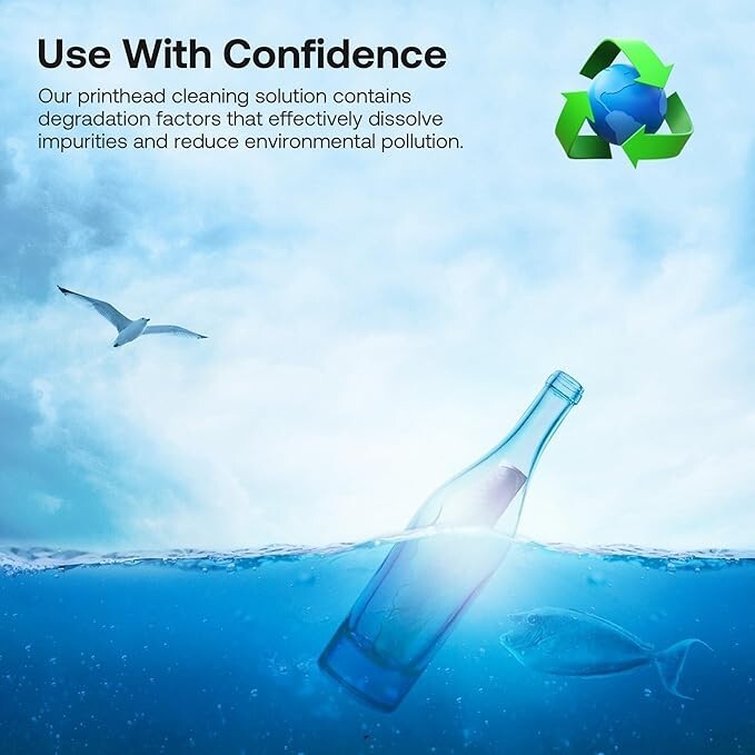 Printhead Cleaning Solution 200 ml bottle 2 PACK Sepeey (400 ML TOTAL)