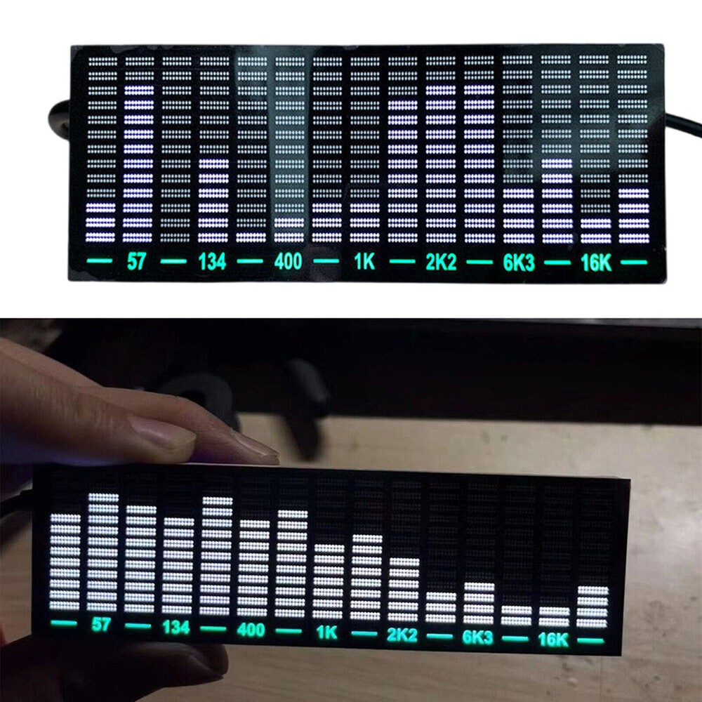 15-segment Spectrum Display VU Meter LED Sound-controlled Audio Level Indicator