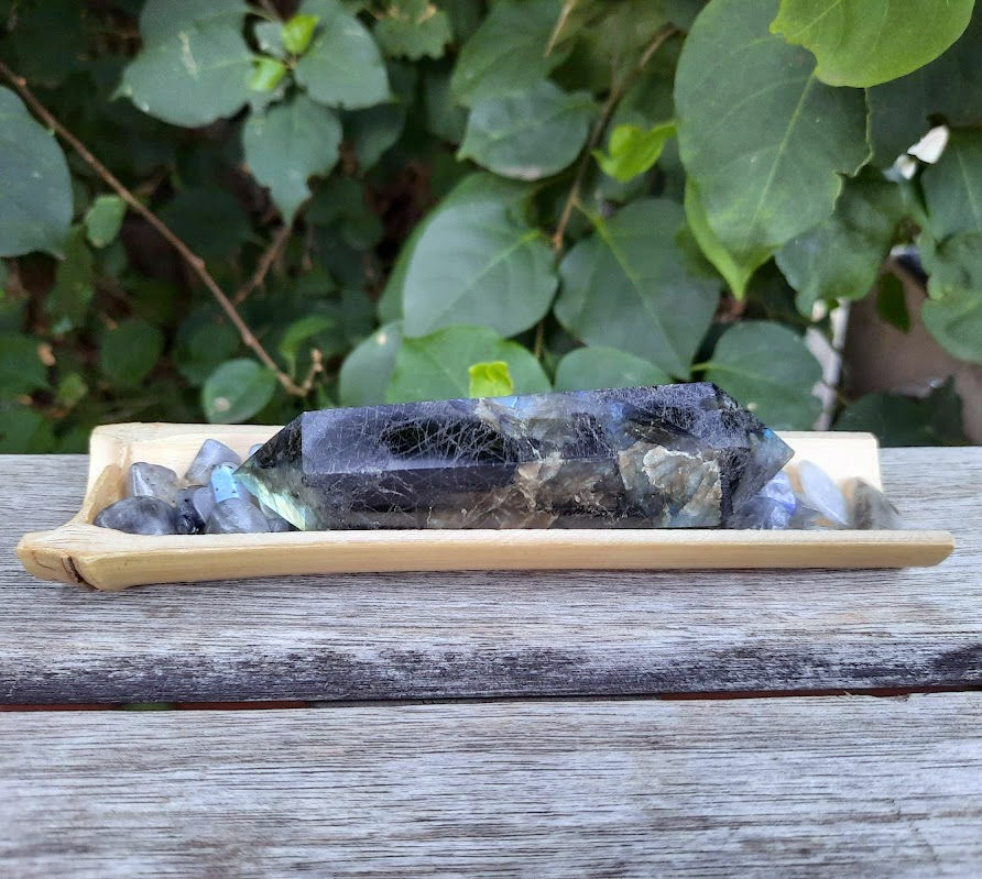 Labradorite Double Terminated Wand Set, Transformation, Higher Realm Connection
