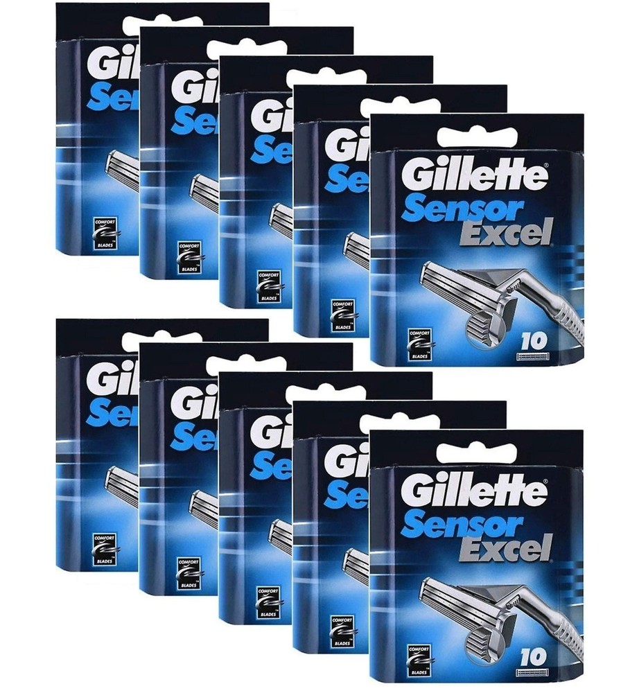 Gillette Sensor Excel Refill Razor Blades, 100 Cartridges
