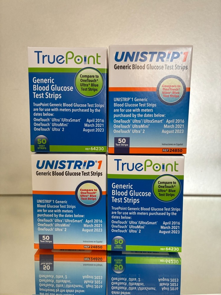 True Point - Unistrip Blood Glucose Strips – 250 Count – Generic For One Touch