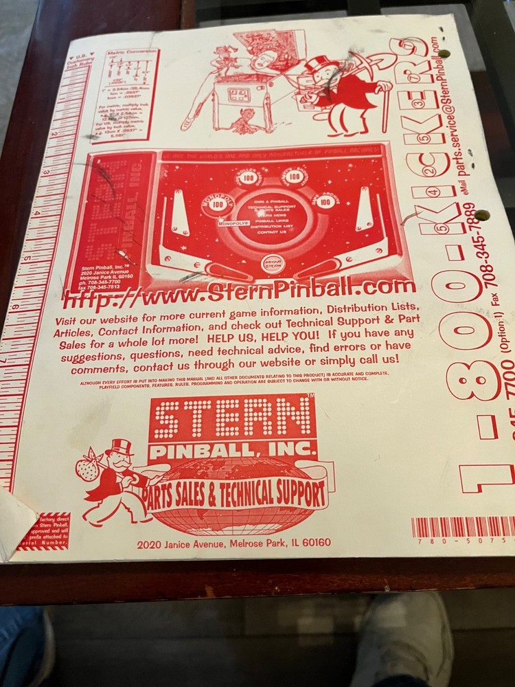 Monopoly Pinball Manual