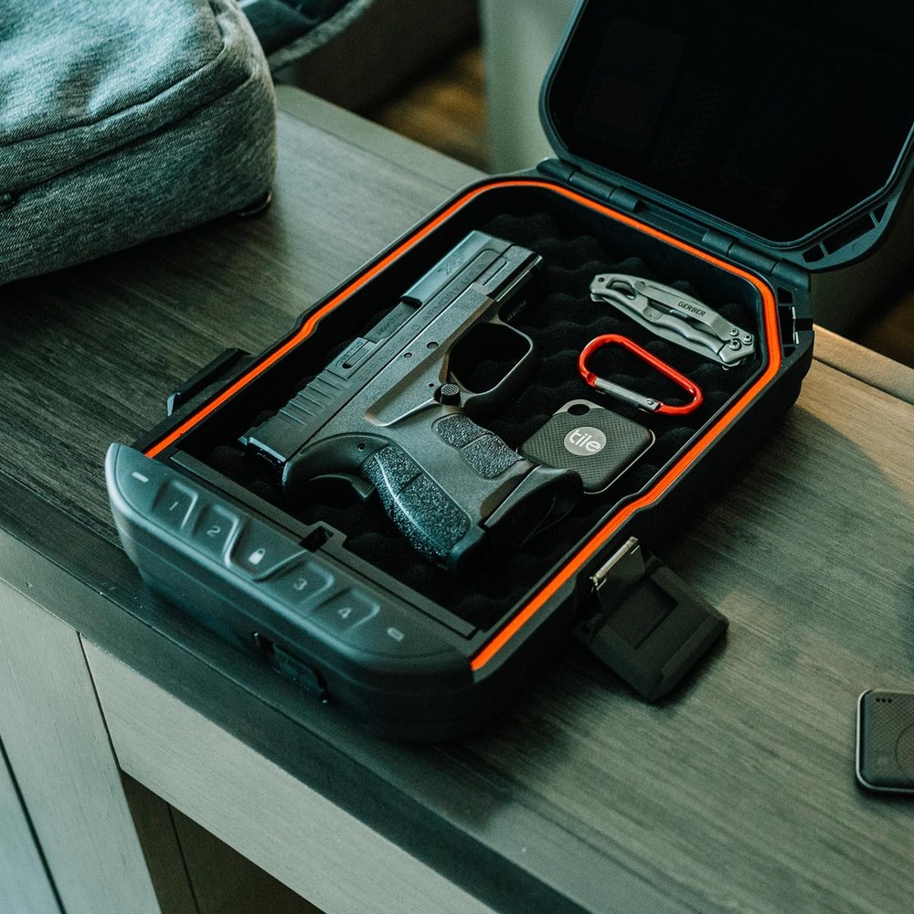 Lightweight Rugged Lockbox - TSA Compliant Touch Activated Safe