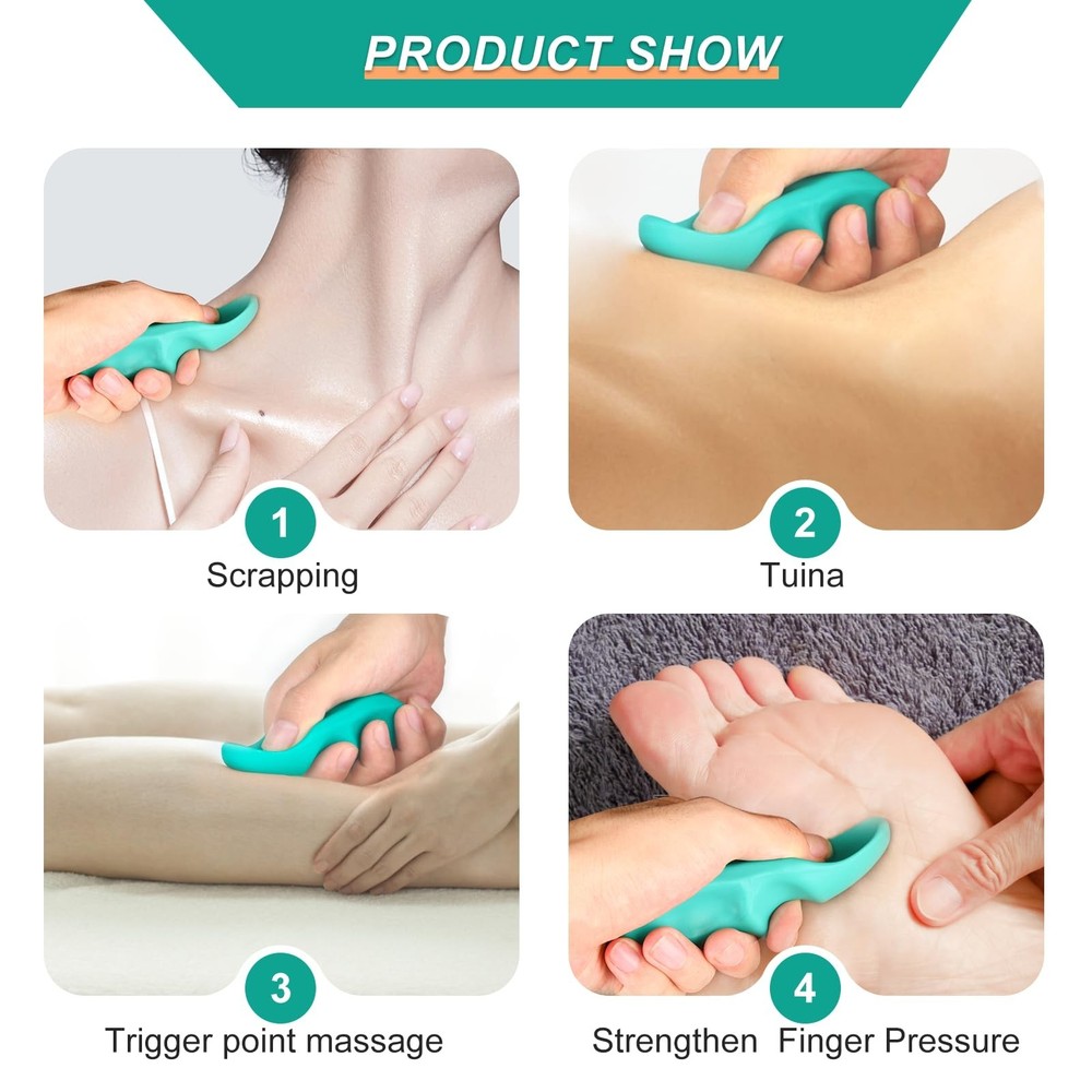 Thumb Saver Massage Tool, 3-Legged Manual Trigger Point Tool for Deep Tissue,...