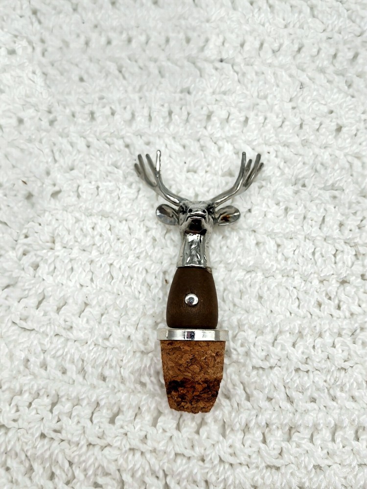 Vintage Deer Head Wine Bottle Cork