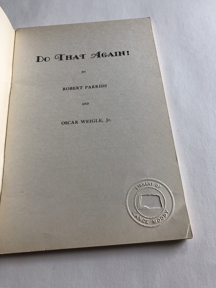 Parrish & Weigle DO THAT AGAIN magic trick 76 page booklet