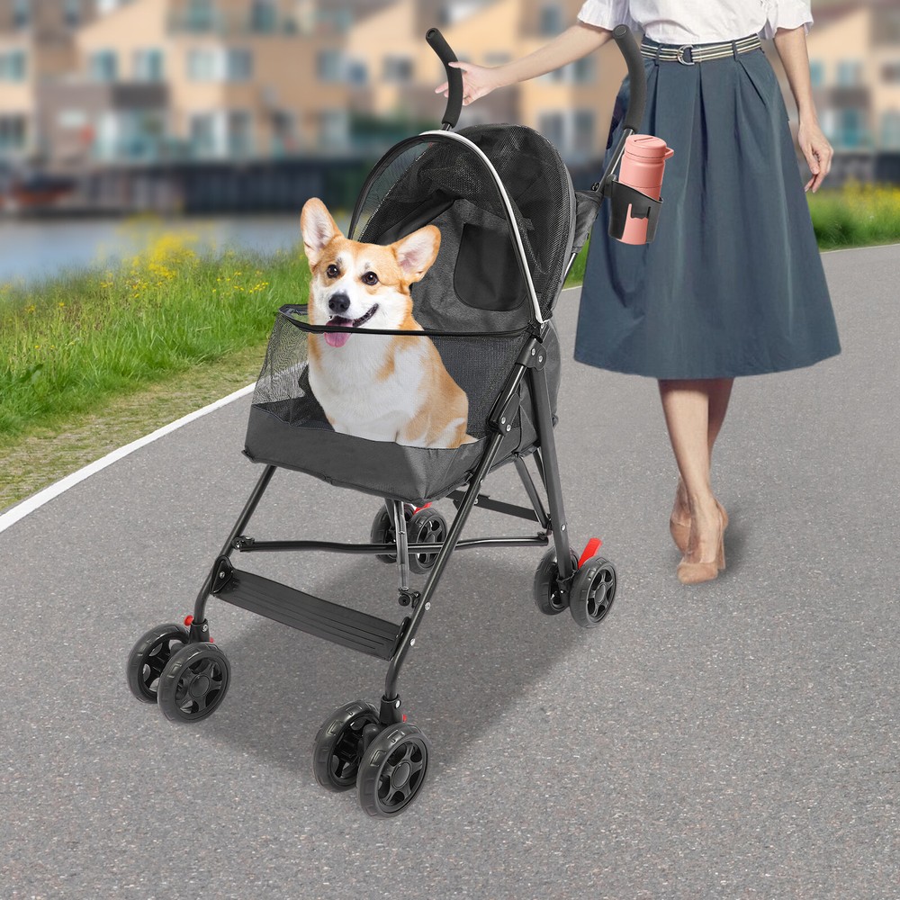 Foldable Lightweight Durable Pet Stroller For Small & Medium-sized Dogs/Cats