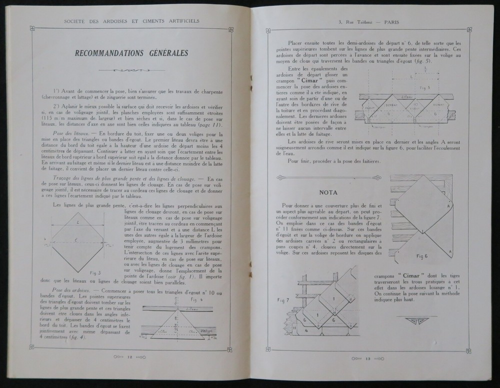 1923 CIMAR Artificial Slate and Cement Catalog Catalog