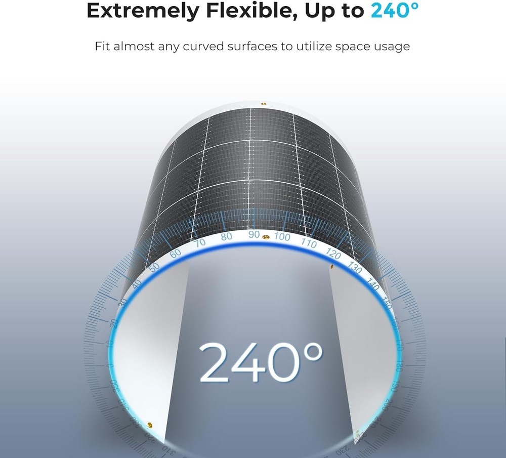 Monocrystalline Solar Panel for Uneven Surfaces