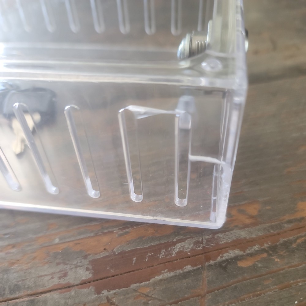 Thermostat Lock Box With Key, Clear