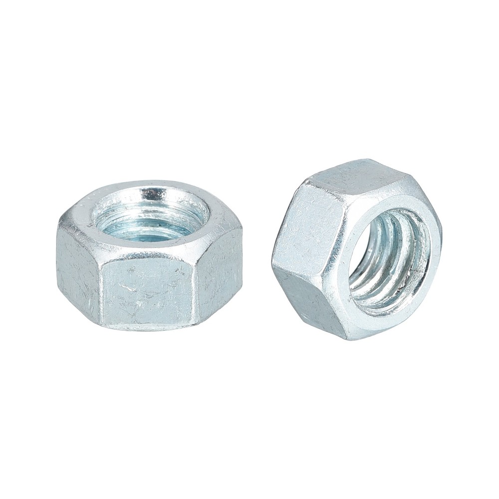 Hex Nuts (5/16"-18) 100Pcs Carbon Steel Coarse Thread Silver