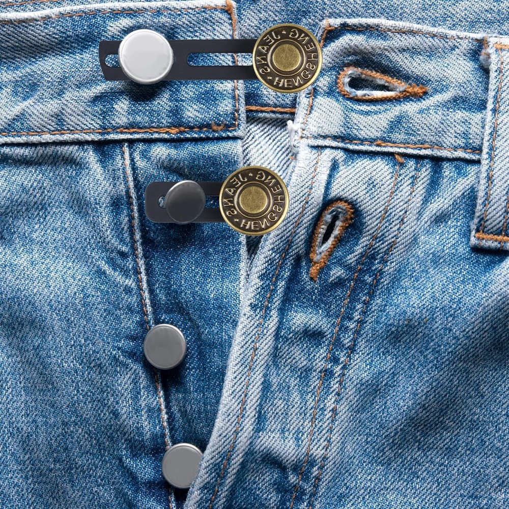 6pcs Extender Button for Jeans, Pants Waist Extender, 2 Sizes