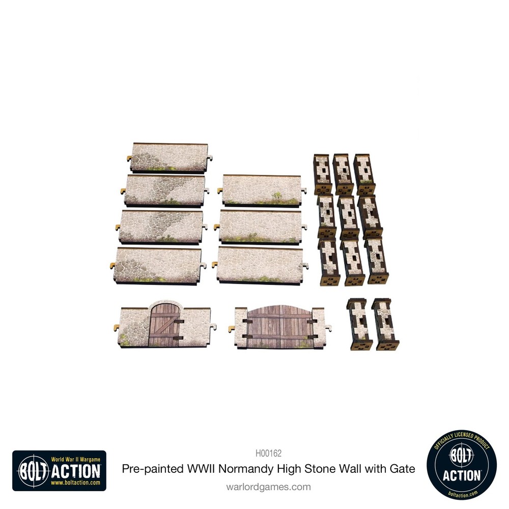 Micro Art Studio: Pre Painted WWII Normandy Stone Wall High