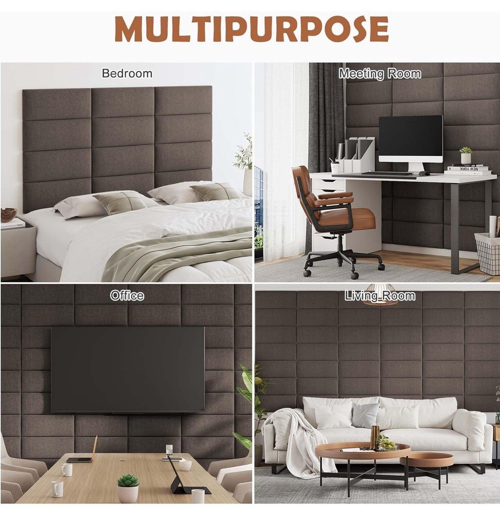 IFNOW Upholstered Wall Mounted Headboard, Queen