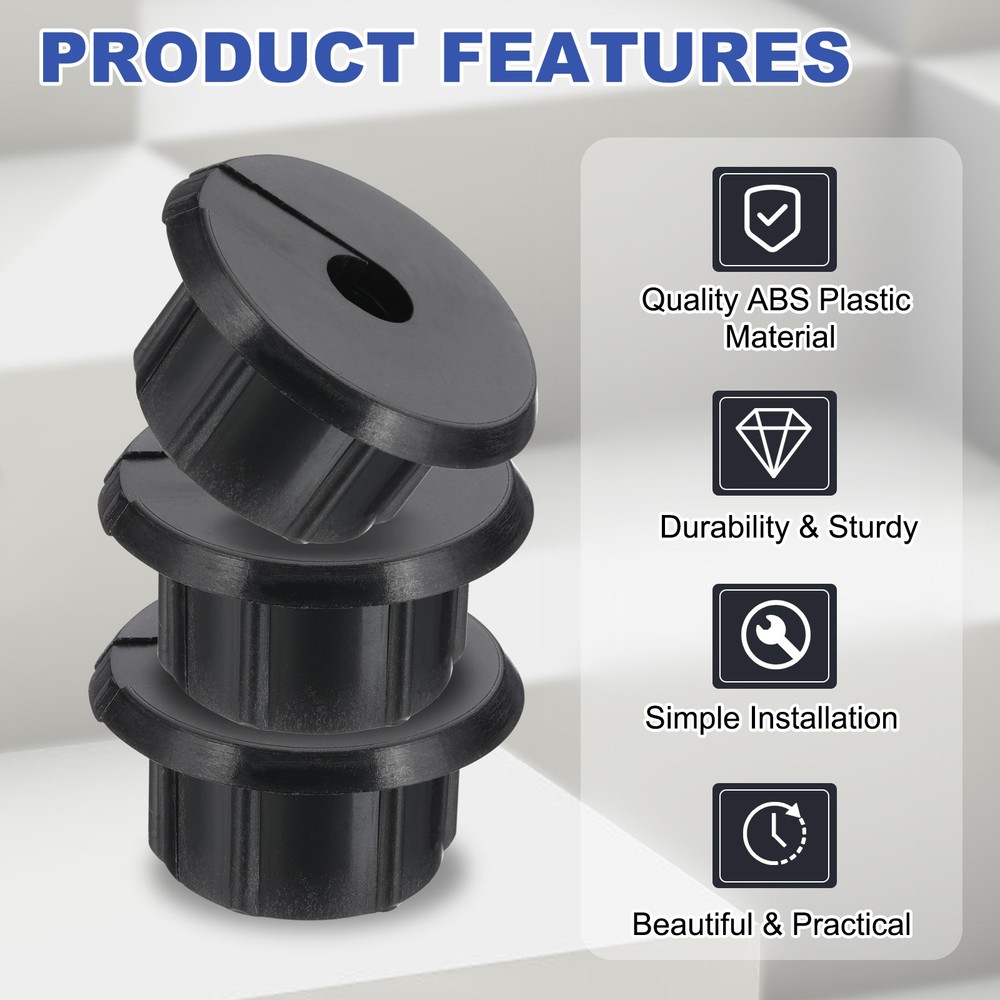 2Pcs Wall Bushing Grommet, Wall Cable Feed Through Bushings, Black