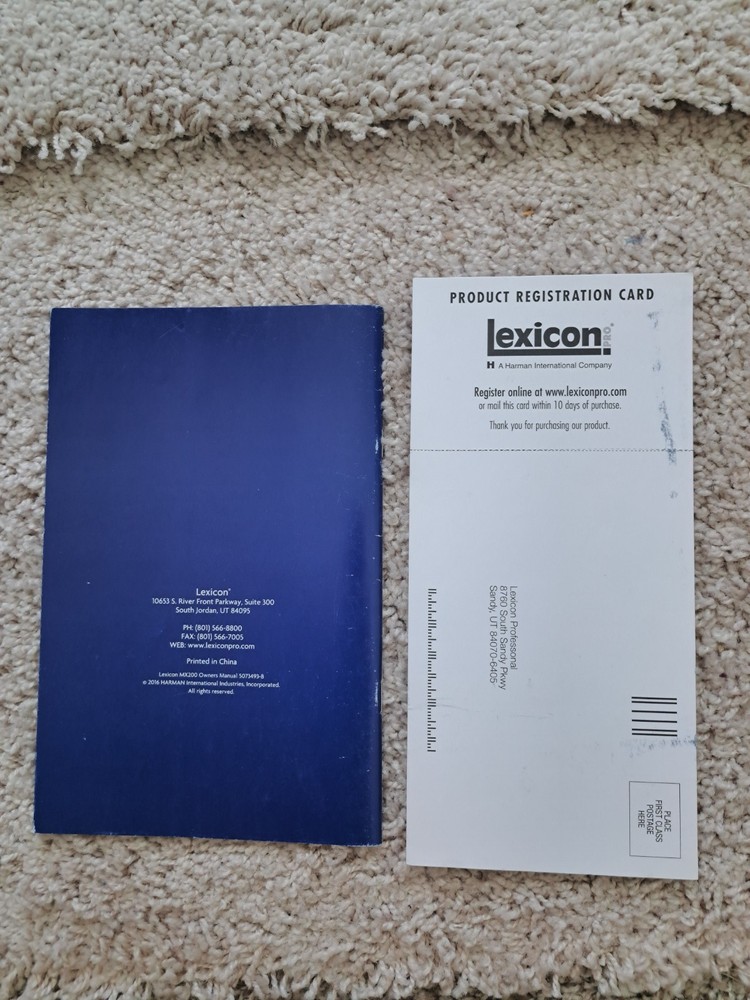 Lexicon MX200 Dual Reverb Effects Processor Rack Mount Mint